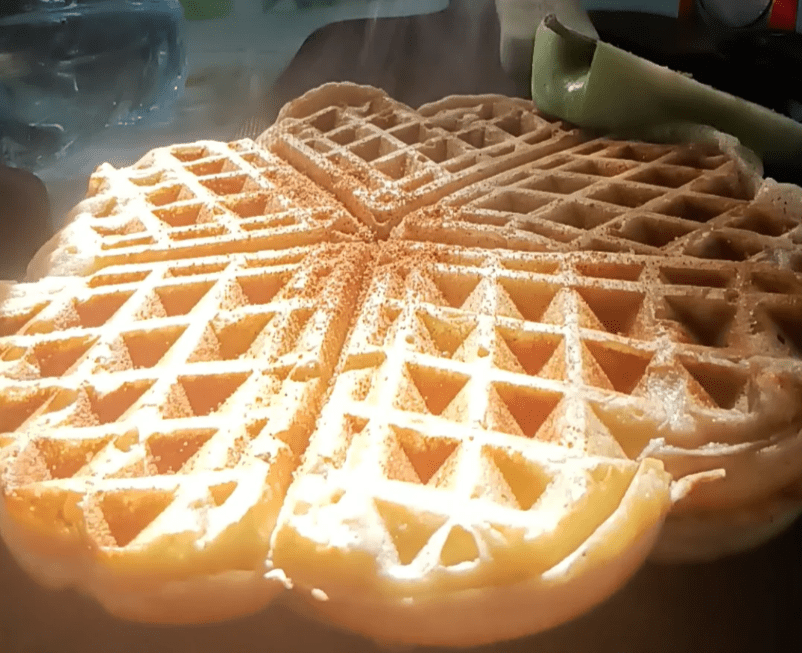 5 Minute Postpartum protein waffles (with medicinal 🌿 Plantas)