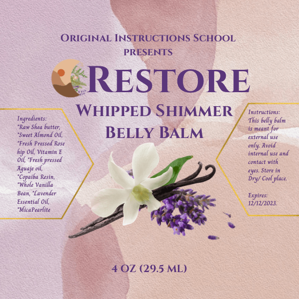 ‘Restore’ Whipped Shimmer Belly Balm